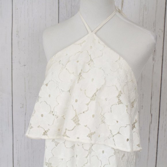 Trina Turk White Lace Halter Dress - Picture 2 of 16